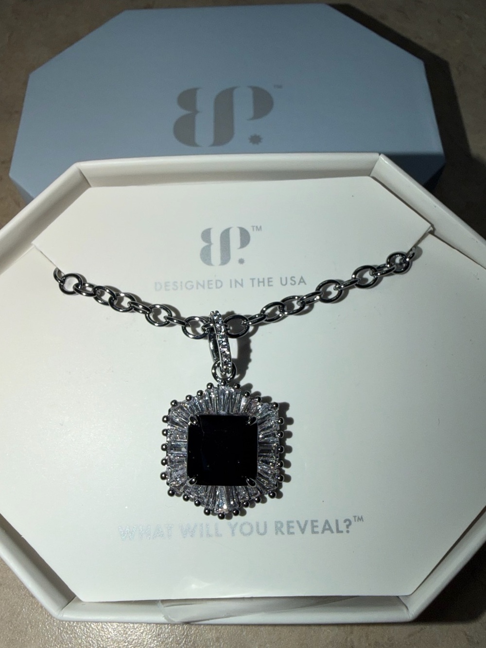 Bomb Party Necklace-The Hem of Twilight Black Onyx on Hematite NK12414